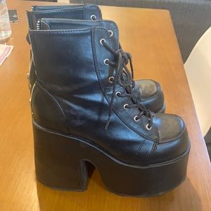 Dolls Kill Demonia black festival boots